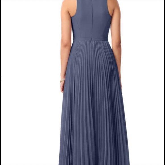 Azazie Bridesmaid Dress with pockets - Stormy Blue size 0 - Picture 2 of 6